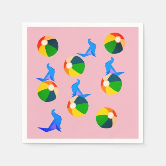 Strand, Zomer papieren servetten (Voorkant)