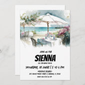 Strand Zomer Party uitnodiging (Voorkant / Achterkant)