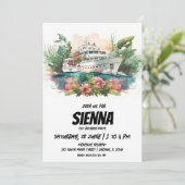 Strand Zomer Party uitnodiging (Staand voorkant)