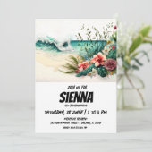 Strand Zomer Party uitnodiging (Staand voorkant)