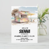 Strand Zomer Party uitnodiging (Staand voorkant)