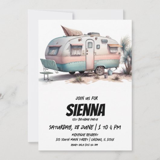 Strand Zomer Party uitnodiging (Voorkant)