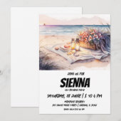 Strand Zomer Party uitnodiging (Voorkant / Achterkant)