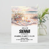 Strand Zomer Party uitnodiging (Staand voorkant)