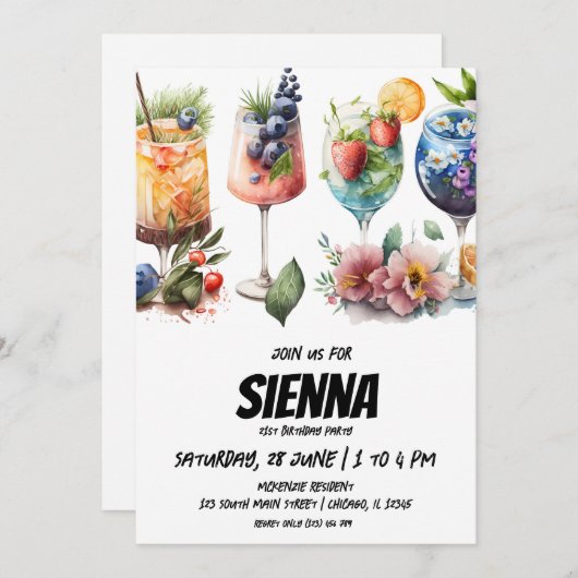 Strand Zomer Party uitnodiging (Voorkant / Achterkant)