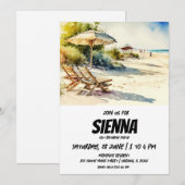 Strand Zomer Party uitnodiging (Voorkant / Achterkant)