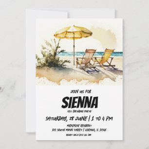 Strand Zomer Party uitnodiging