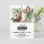 Strand Zomer Party uitnodiging (Staand voorkant)