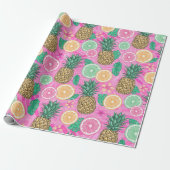 Strand Zomer Patroon Cadeaupapier (Uitgerold)