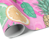 Strand Zomer Patroon Cadeaupapier (Rol Hoek)