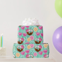 Strand Zomer Patroon Cadeaupapier