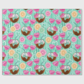 Strand Zomer Patroon  Cadeaupapier (Vlak)