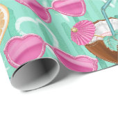 Strand Zomer Patroon  Cadeaupapier (Rol Hoek)