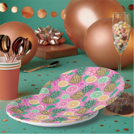 Strand Zomer Patroon Papieren Bordje