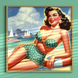 Strand Zomer  Pin-up Poster