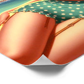 Strand Zomer  Pin-up Poster (Hoek)