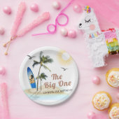 Strand Zomer Surf 1e Verjaardag 7" Ronde Papieren Bordje (Feest)