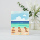 Strand zomer vakantie plek briefkaart (Staand voorkant)