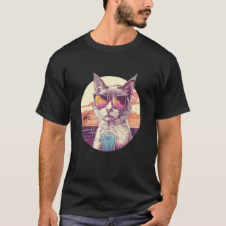 Strand Zomer Vakantie Reflecterende Zonnebril Scha T-shirt