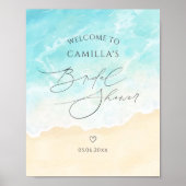 Strand Zomer Vrijgezellenfeest Welkom Poster (Voorkant)