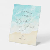 Strand Zomer Vrijgezellenfeest Welkom Reclamebord Met Voetstuk (Voorkant)