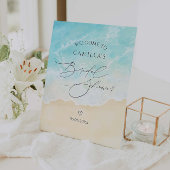 Strand Zomer Vrijgezellenfeest Welkom Reclamebord Met Voetstuk