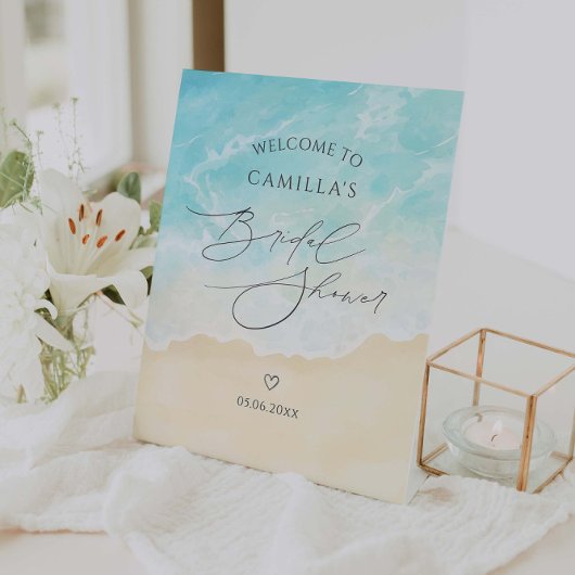 Strand Zomer Vrijgezellenfeest Welkom Reclamebord Met Voetstuk