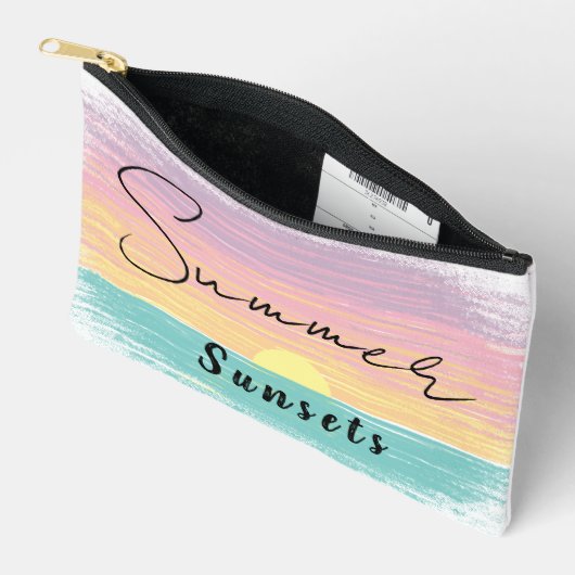 Strand Zomer Zonsondergang in Pastel Etui (Open)