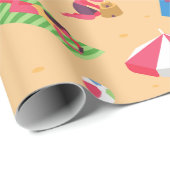 strand zomervakantie surfen zonnebaden zand cadeaupapier (Rol Hoek)