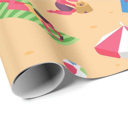 strand zomervakantie surfen zonnebaden zand cadeaupapier (Rol Hoek)