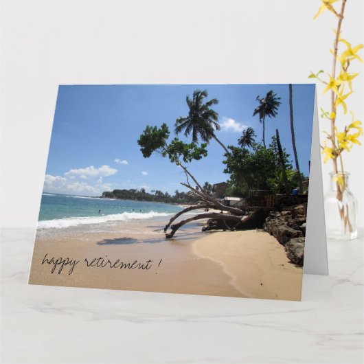 strand zon pensioen groot kaart (Gele Bloem)