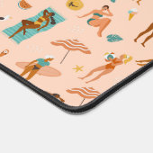 Strand zonnebaders patroon bureaumat (Hoek)