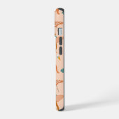 Strand zonnebaders patroon iPhone 15 case (Linkerkant)
