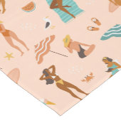Strand zonnebaders patroon medium tafelloper (Hoek)