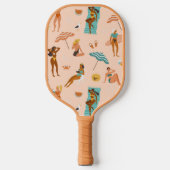 Strand zonnebaders patroon pickleball paddle (Voorkant)