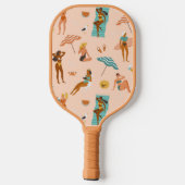 Strand zonnebaders patroon pickleball paddle (Achterkant)