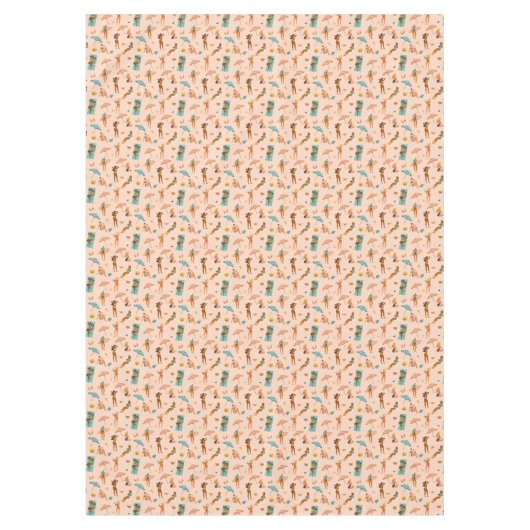 Strand zonnebaders patroon tafelkleed (Voorkant)