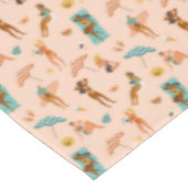 Strand zonnebaders patroon tafelkleed (Gekanteld)