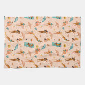 Strand zonnebaders patroon theedoek (Horizontaal)