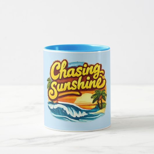 Strand Zonneschijn Najaagd | Zomerstemming Mok (Midden)