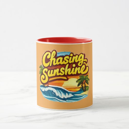 Strand Zonneschijn Najaagden | Zomerstemming Mok (Midden)