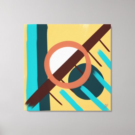 Strand zonsondergang - Abstract Canvas Afdruk (Voorkant)