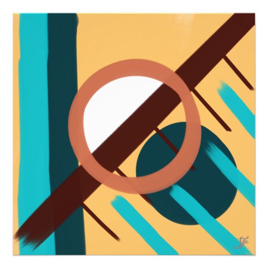 Strand zonsondergang - Abstract Foto Afdruk (Voorkant)