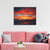 Strand zonsondergang afbeelding op canvas afdruk (Insitu (Woonkamer))