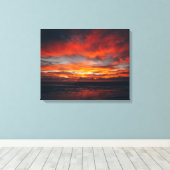 Strand zonsondergang afbeelding op canvas afdruk (Insitu (Houten vloer))
