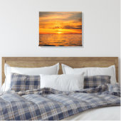 Strand zonsondergang afbeelding op canvas afdruk (Insitu (Slaapkamer))