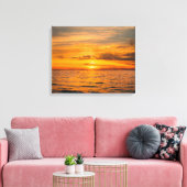 Strand zonsondergang afbeelding op canvas afdruk (Insitu (Woonkamer))