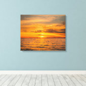 Strand zonsondergang afbeelding op canvas afdruk (Insitu (Houten vloer))