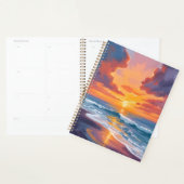 Strand Zonsondergang Aquarel Oceaan Schilderij Planner (Display)