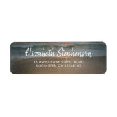 Strand Zonsondergang Bruiloft Etiket (Voorkant)